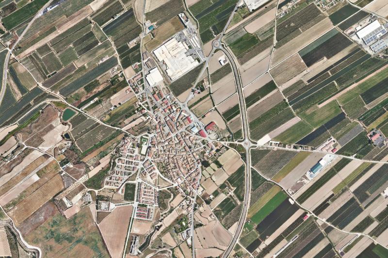 Ortofoto actual del núcleo de Miralcamp