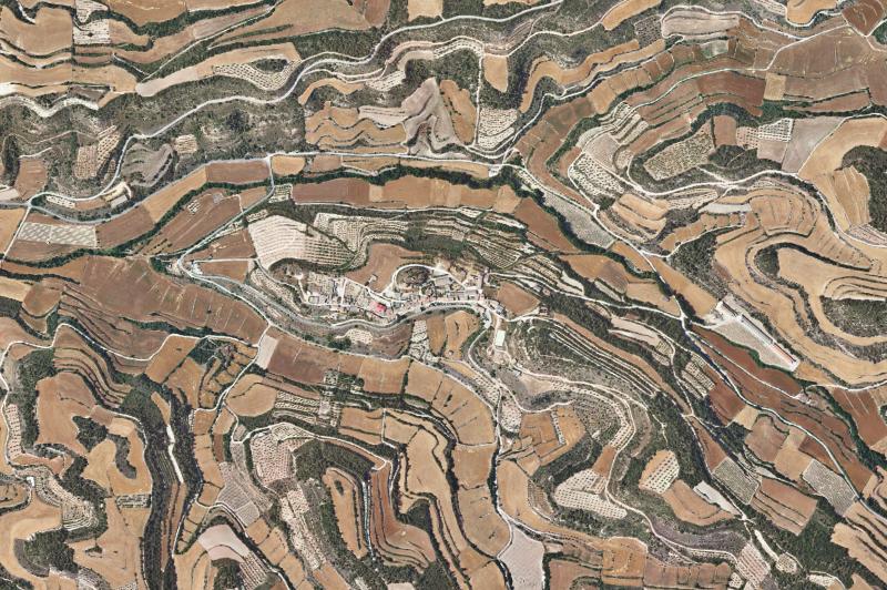 Ortofoto actual del núcleo de Montornès de Segarra