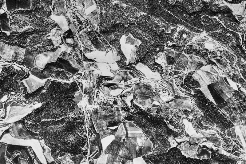 Ortofoto de 1956-1957 del núcleo de Navès