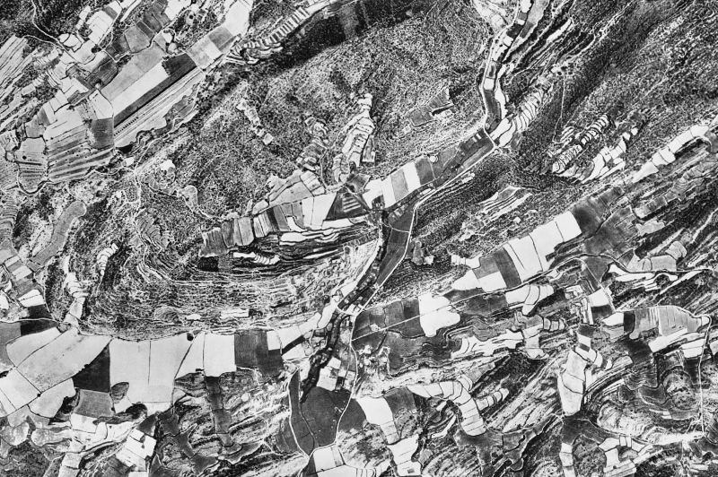 Ortofoto de 1956-1957 del núcleo de Oliola