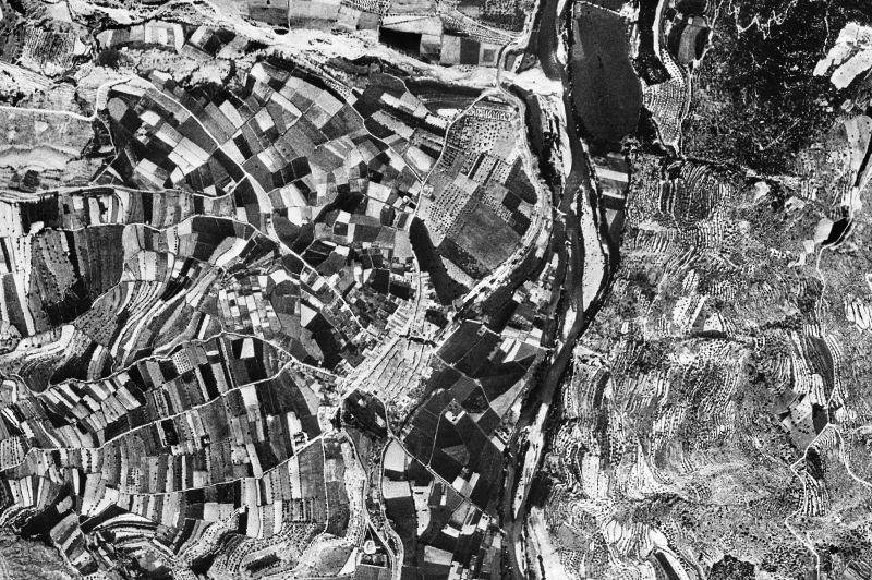 Ortofoto de 1956-1957 del núcleo de Organyà
