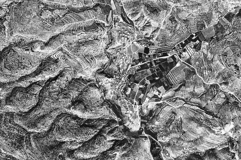 Ortofoto de 1956-1957 del núcleo de Os de Balaguer