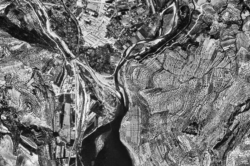 Ortofoto de 1956-1957 del núcleo de Conca de Dalt