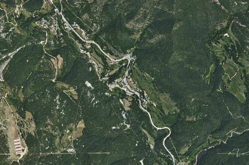 Ortofoto actual del núcleo de La Coma i la Pedra