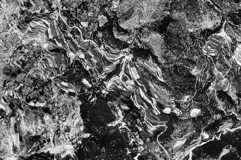 Ortofoto de 1956-1957 del núcleo de La Coma i la Pedra