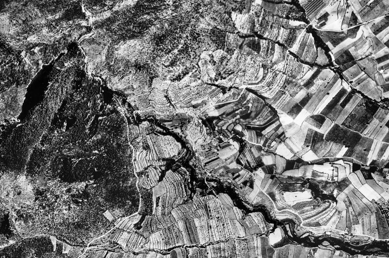 Ortofoto de 1956-1957 del núcleo de Peramola