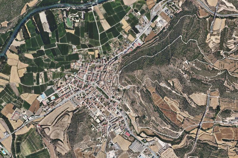 Ortofoto actual del núcleo de Ponts