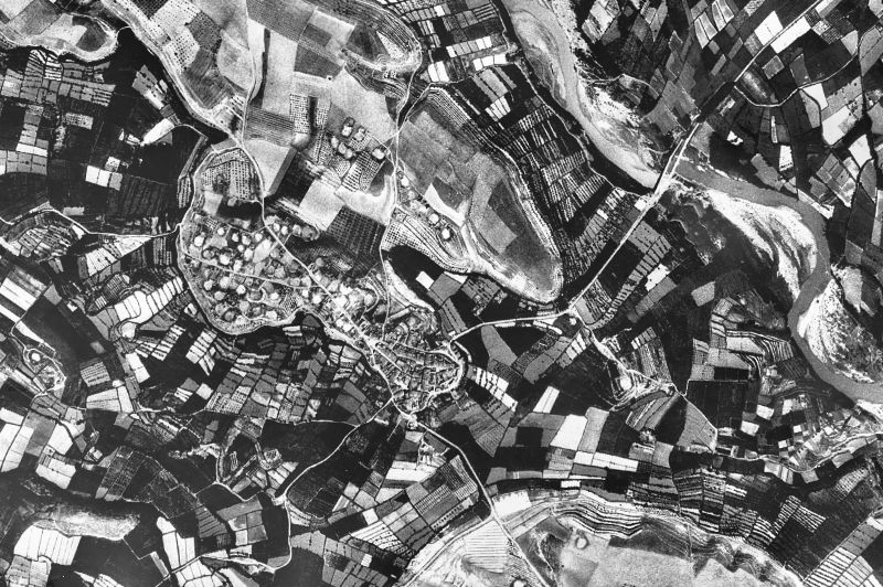 Ortofoto de 1956-1957 del núcleo de La Portella