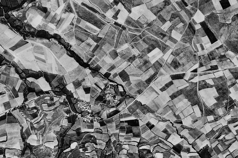 Ortofoto de 1956-1957 del núcleo de Prats i Sansor