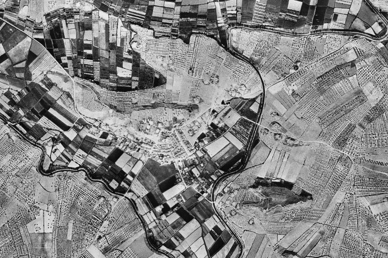 Ortofoto de 1956-1957 del núcleo de Preixana
