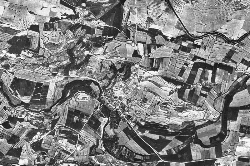 Ortofoto de 1956-1957 del núcleo de Preixens