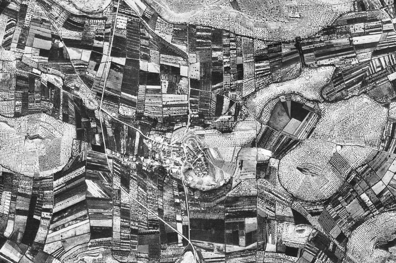 Ortofoto de 1956-1957 del núcleo de Puiggròs
