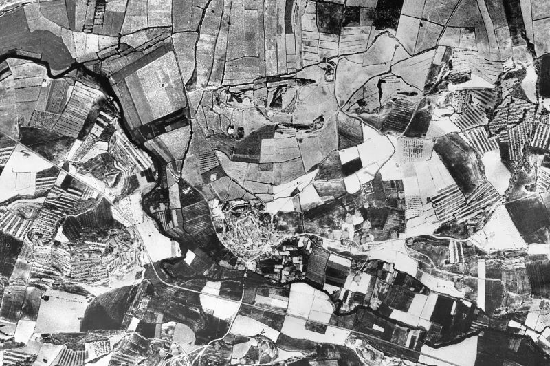 Ortofoto de 1956-1957 del núcleo de Puigverd d'Agramunt