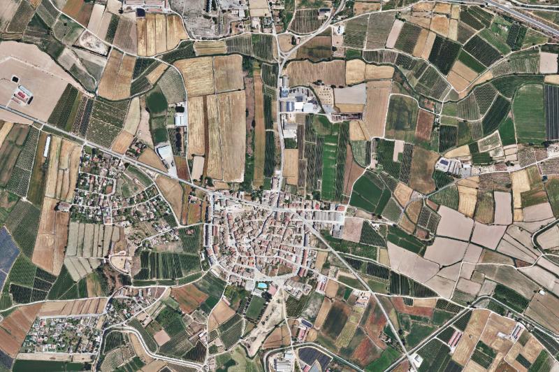 Ortofoto actual del núcleo de Puigverd de Lleida