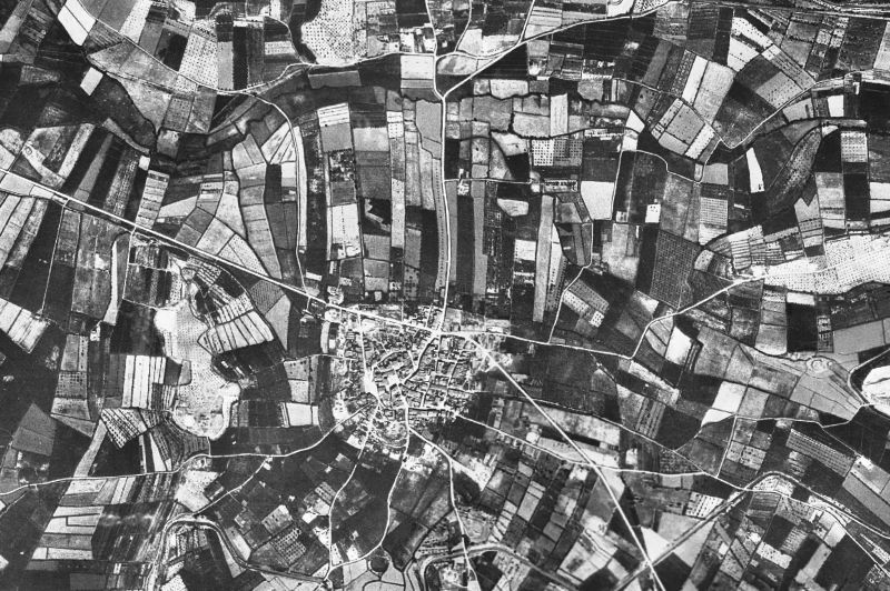 Ortofoto de 1956-1957 del núcleo de Puigverd de Lleida