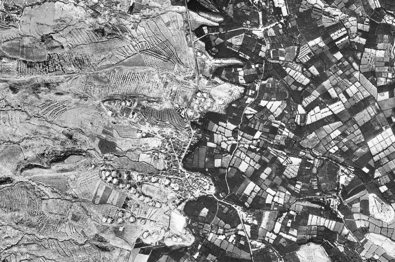 Ortofoto de 1956-1957 del núcleo de Rosselló