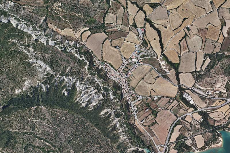 Ortofoto actual del núcleo de Salàs de Pallars