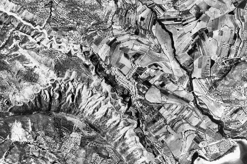 Ortofoto de 1956-1957 del núcleo de Salàs de Pallars