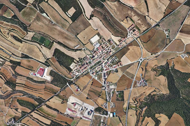 Ortofoto actual del núcleo de Sant Guim de Freixenet