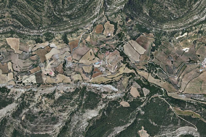 Ortofoto actual del núcleo de Sant Esteve de la Sarga