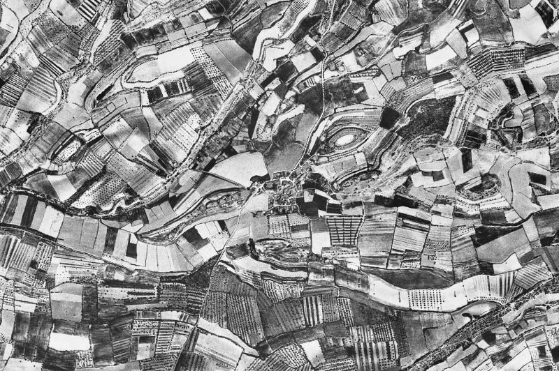 Ortofoto de 1956-1957 del núcleo de Sant Guim de la Plana