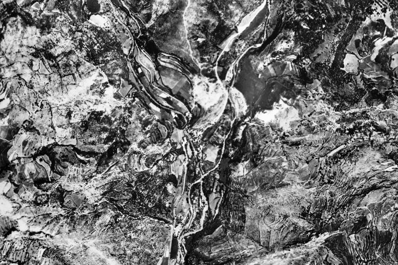 Ortofoto de 1956-1957 del núcleo de Senterada