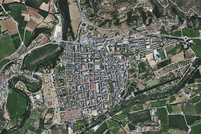 Ortofoto actual del núcleo de La Seu d'Urgell