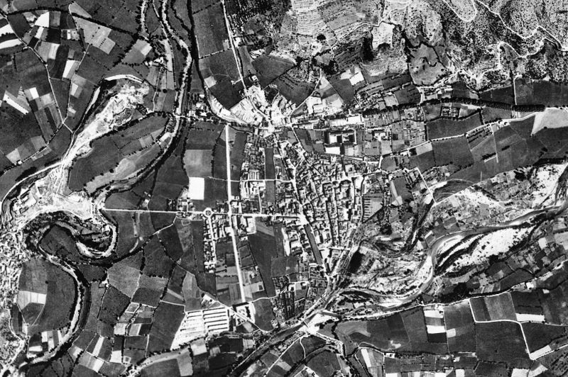 Ortofoto de 1956-1957 del núcleo de La Seu d'Urgell