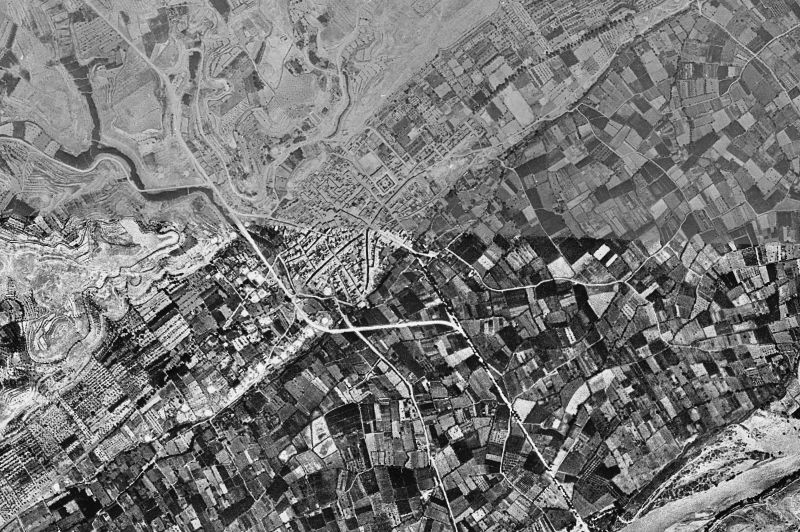 Ortofoto de 1956-1957 del núcleo de Seròs