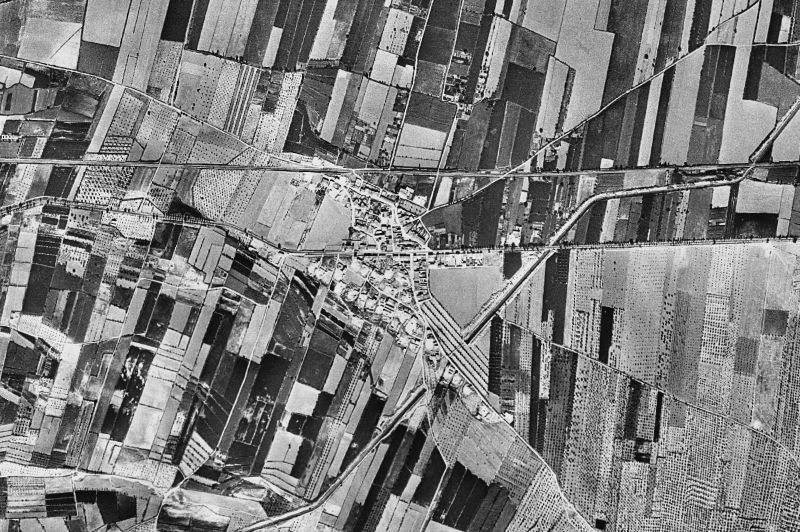 Ortofoto de 1956-1957 del núcleo de Sidamon