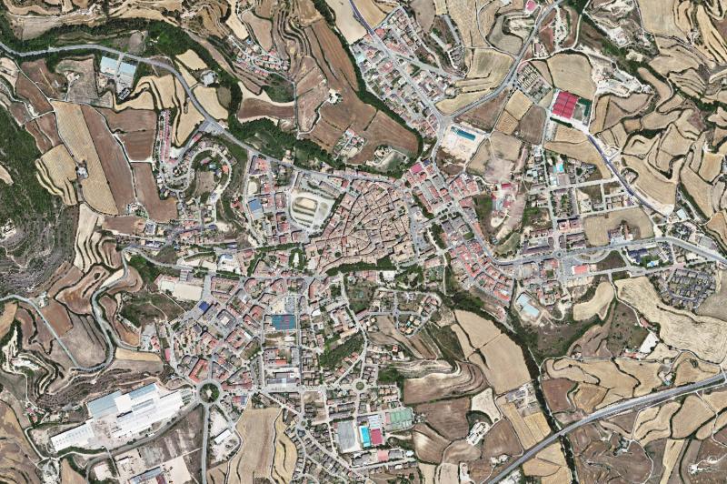 Ortofoto actual del núcleo de Solsona