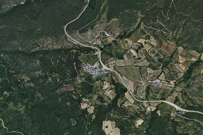 Ortofoto actual del núcleo de Soriguera