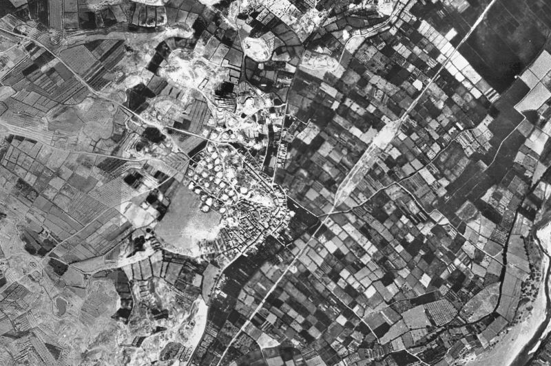 Ortofoto de 1956-1957 del núcleo de Soses