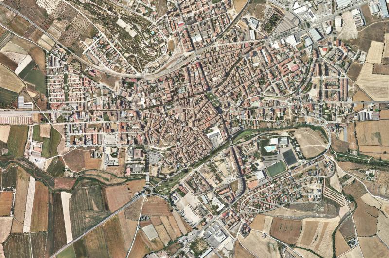 Ortofoto actual del núcleo de Tàrrega