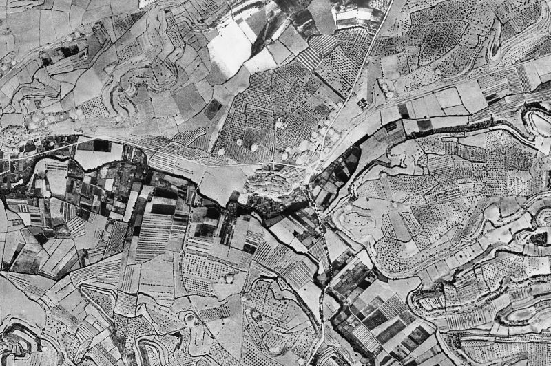 Ortofoto de 1956-1957 del núcleo de Tarroja de Segarra