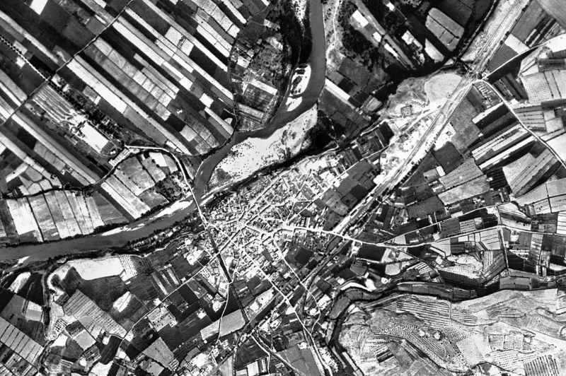 Ortofoto de 1956-1957 del núcleo de Térmens