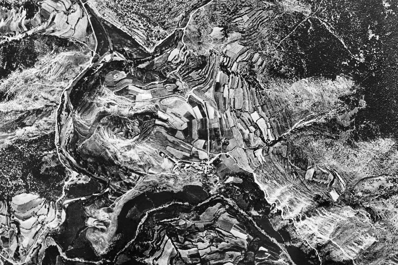 Ortofoto de 1956-1957 del núcleo de Tírvia