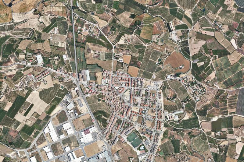 Ortofoto actual del núcleo de Torrefarrera