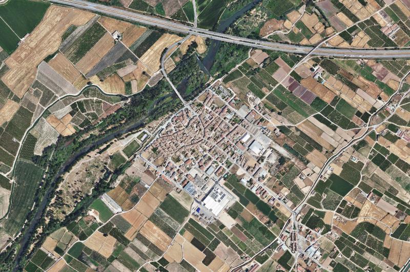 Ortofoto actual del núcleo de Torres de Segre
