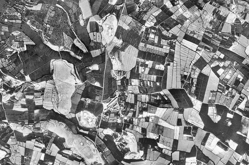 Ortofoto de 1956-1957 del núcleo de Torre-serona