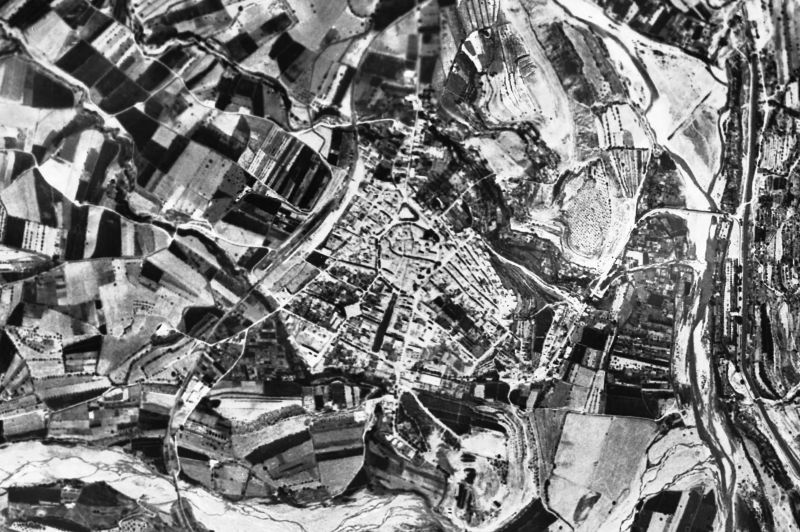 Ortofoto de 1956-1957 del núcleo de Tremp