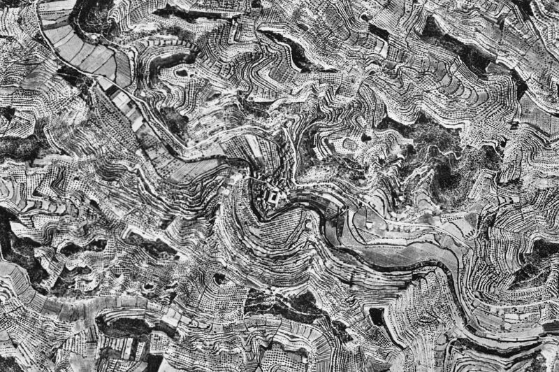 Ortofoto de 1956-1957 del núcleo de Vallbona de les Monges