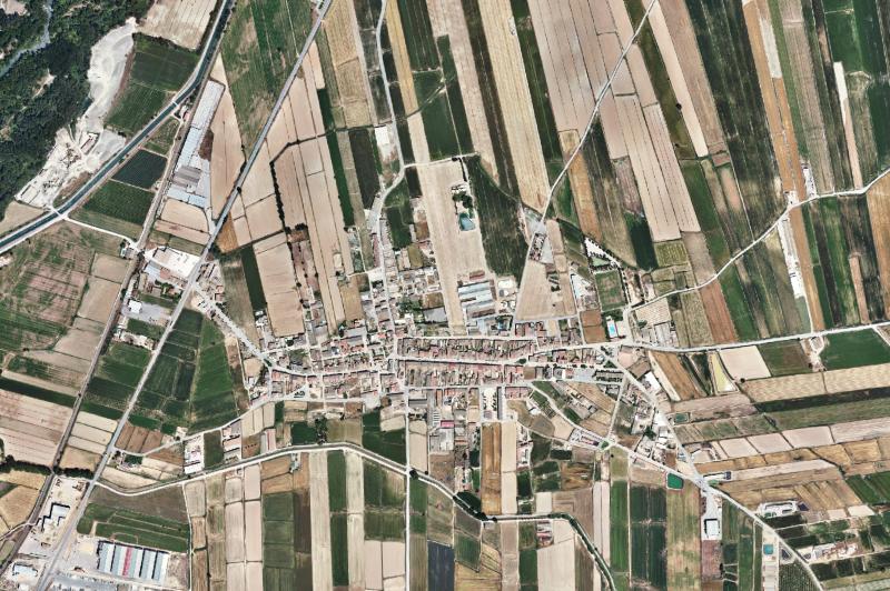 Ortofoto actual del núcleo de Vallfogona de Balaguer