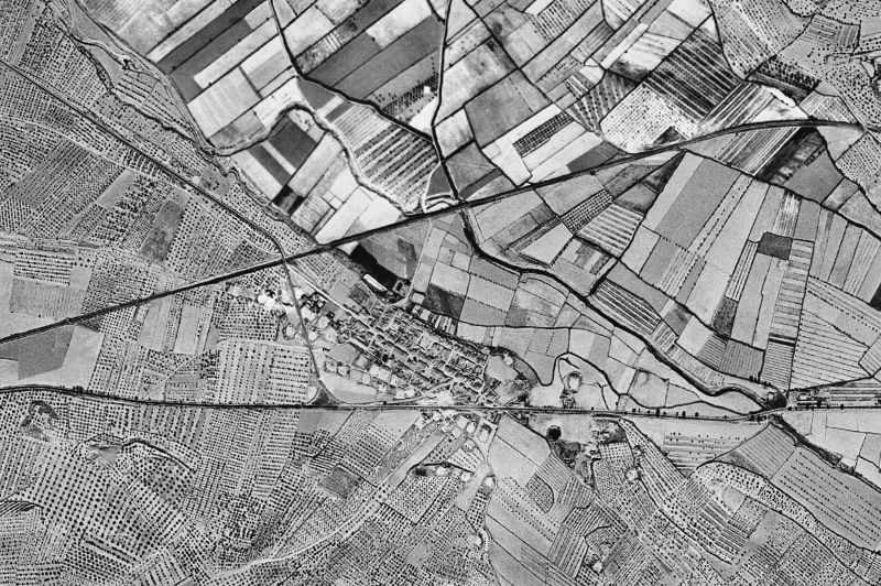 Ortofoto de 1956-1957 del núcleo de Vilagrassa