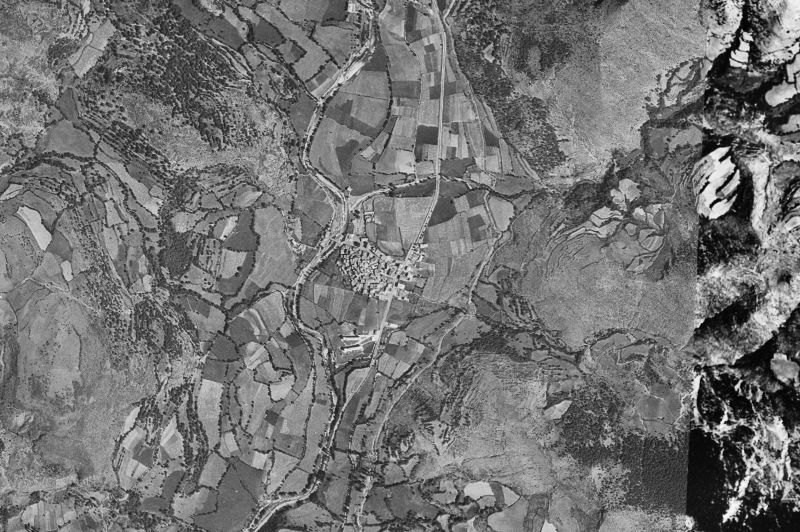 Ortofoto de 1956-1957 del núcleo de Vilaller