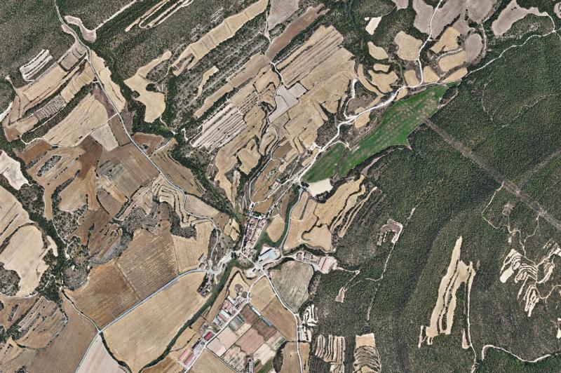 Ortofoto actual del núcleo de Vilanova de l'Aguda