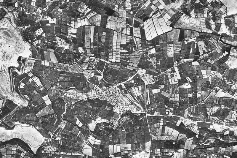 Ortofoto de 1956-1957 del núcleo de Vilanova de Segrià