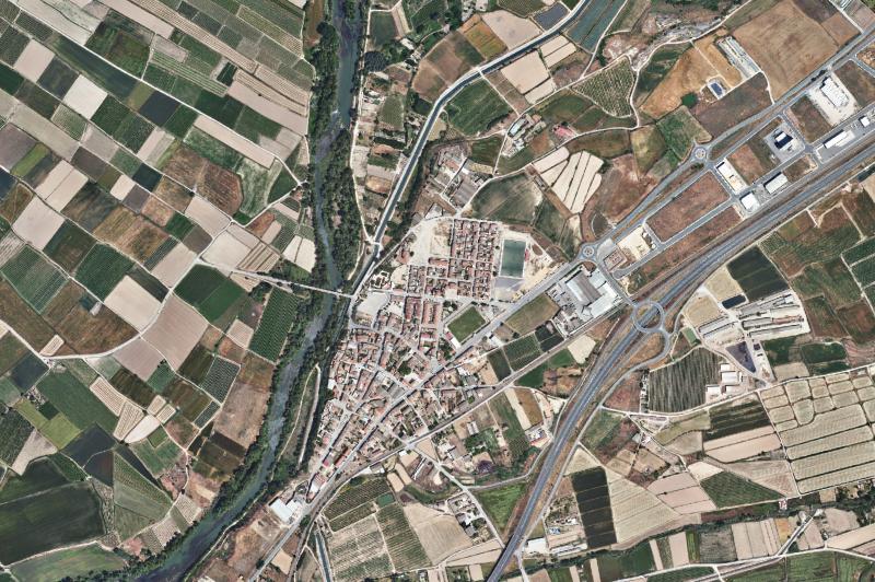Ortofoto actual del núcleo de Vilanova de la Barca
