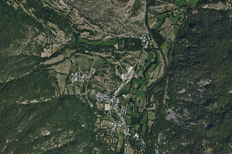 Ortofoto actual del núcleo de Vall de Cardós