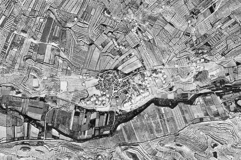 Ortofoto de 1956-1957 del núcleo de Sant Martí de Riucorb